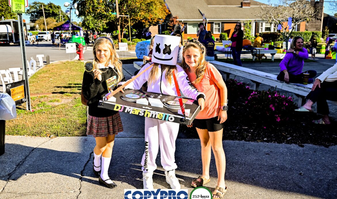 Students dressed up for Halloween