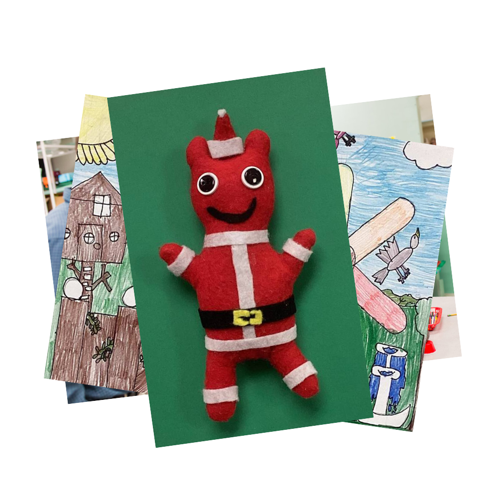 Handmade Santa stuffed animal