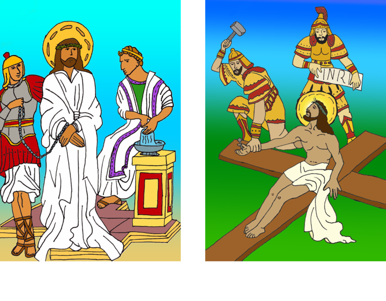 Stations of the Cross Art Shown in Holy Week Procession