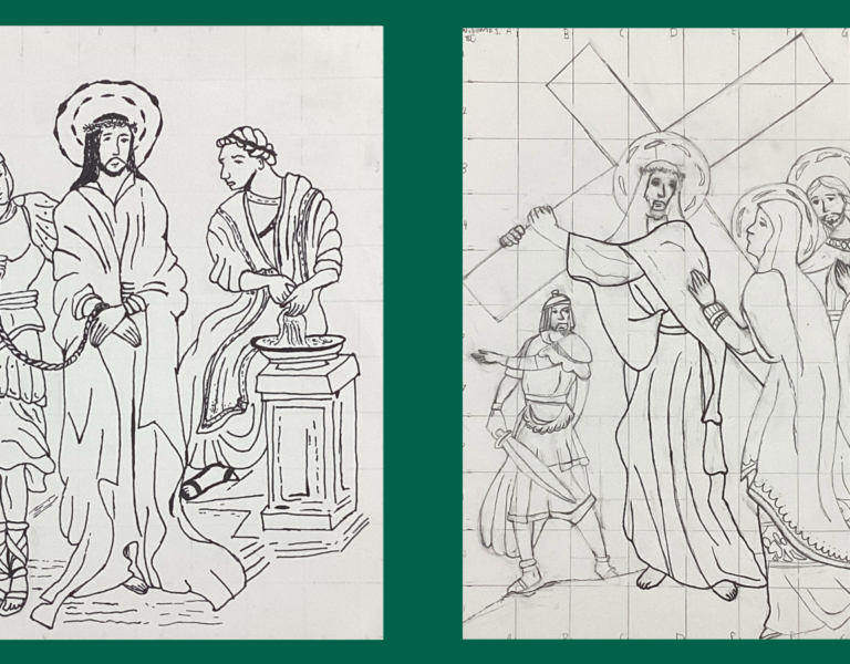 8C Stations of the Cross Preliminary Drawings