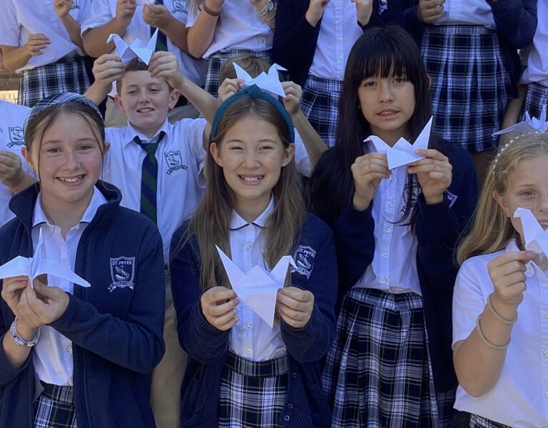 Origami Flapping Birds by 5th Graders